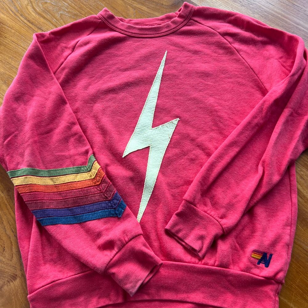 Aviator Nation Pullover Bolt Sweatshirt, SIZE SMALL